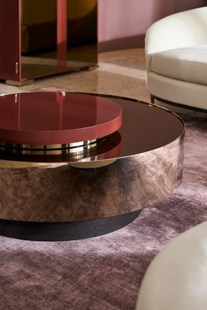   Round Bronze Mirror Coffee Table | Oroa.com