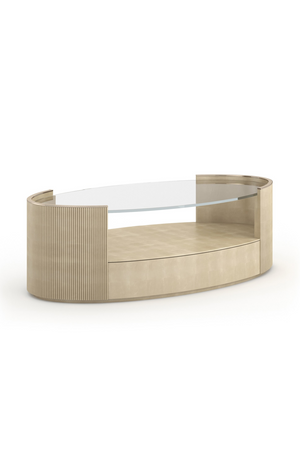   Glass Top Oval Coffee Table | Oroa.com