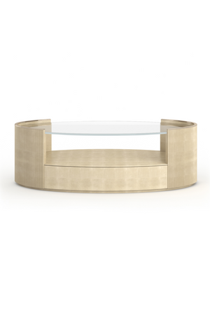   Glass Top Oval Coffee Table | Oroa.com