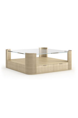   Glass Top Square Coffee Table | Oroa.com