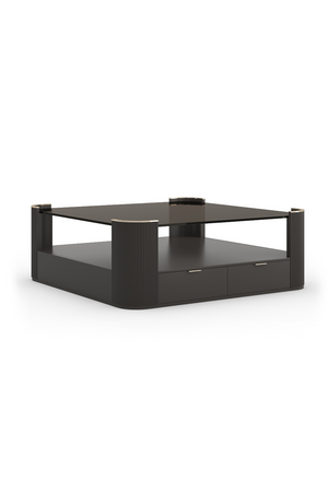   Glass Top Square Coffee Table | Oroa.com