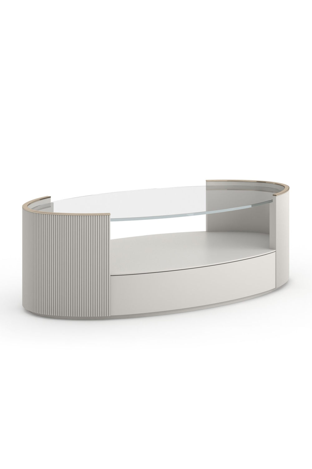   Glass Top Oval Coffee Table | Oroa.com