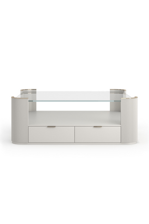   Glass Top Square Coffee Table | Oroa.com