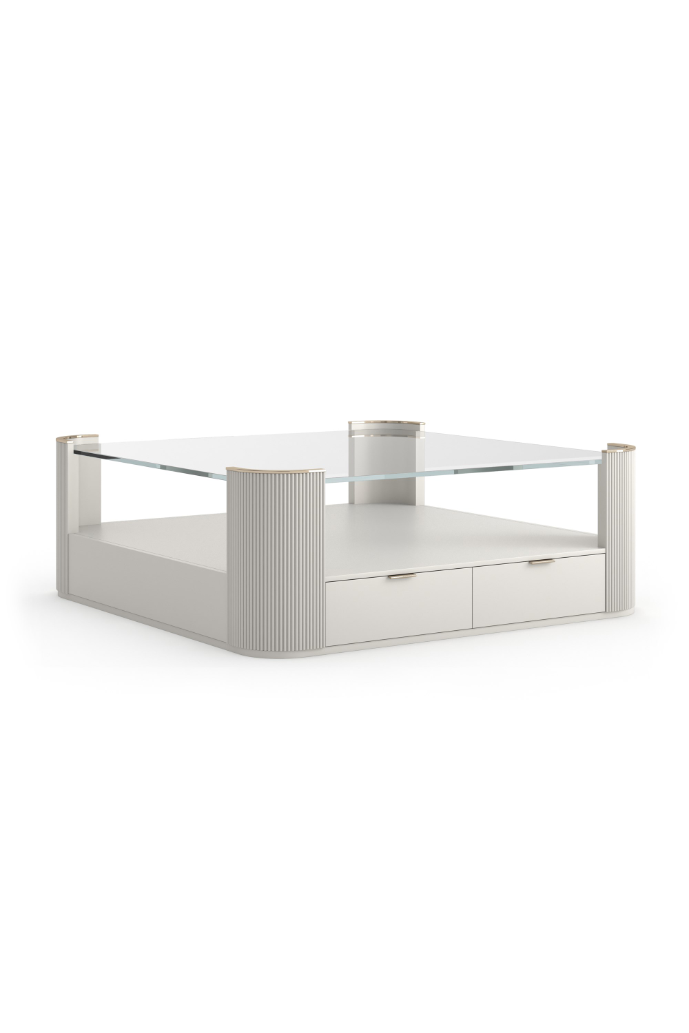   Glass Top Square Coffee Table | Oroa.com