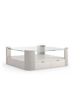   Glass Top Square Coffee Table | Oroa.com