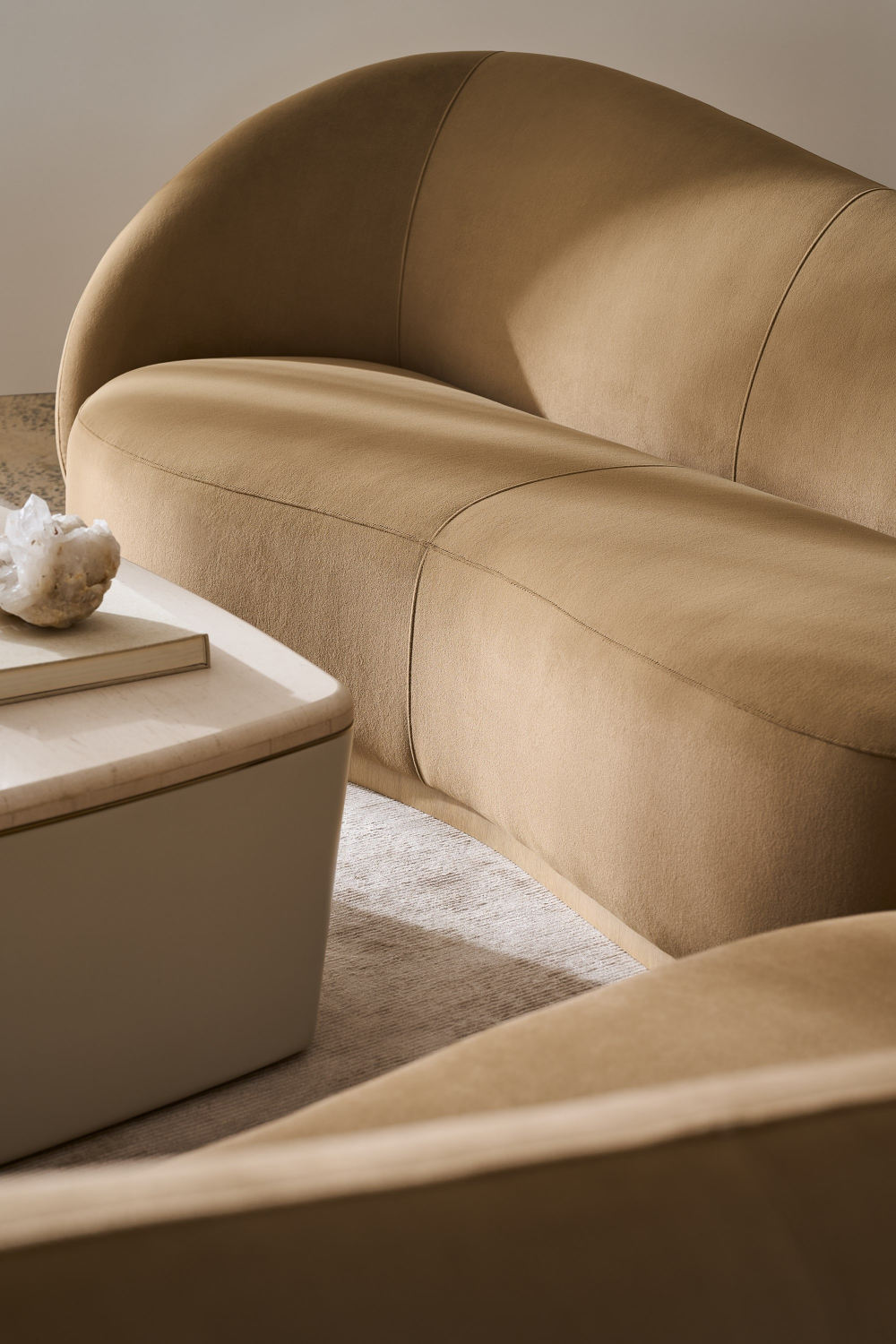   Ivory Bouclé Coffee Table | Oroa.com
