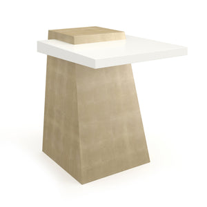   Wooden Trapezoid Side Table | Oroa.com