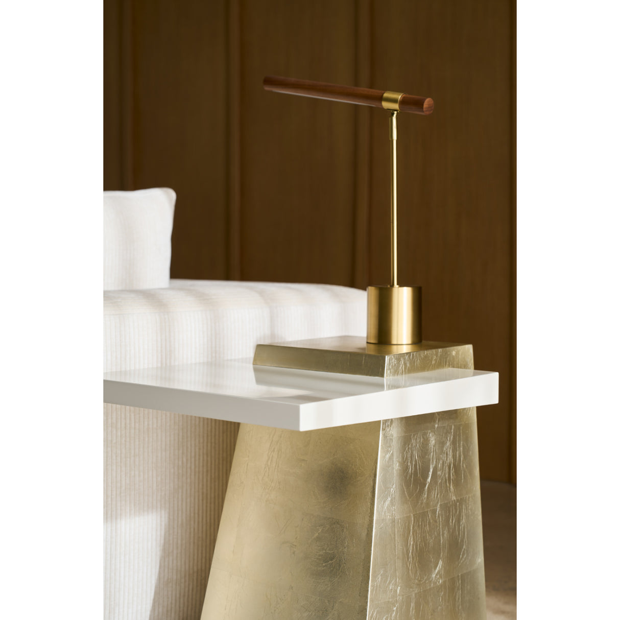   Wooden Trapezoid Side Table | Oroa.com
