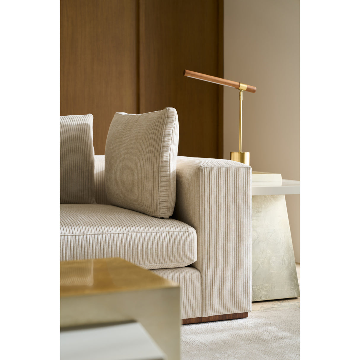   Wooden Trapezoid Side Table | Oroa.com