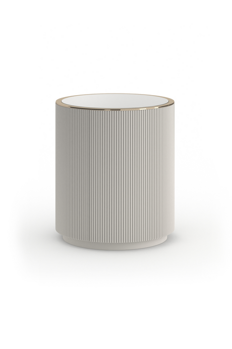   Glass Top Barrel End Table | Oroa.com