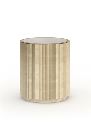   Glass Top Barrel End Table | Oroa.com