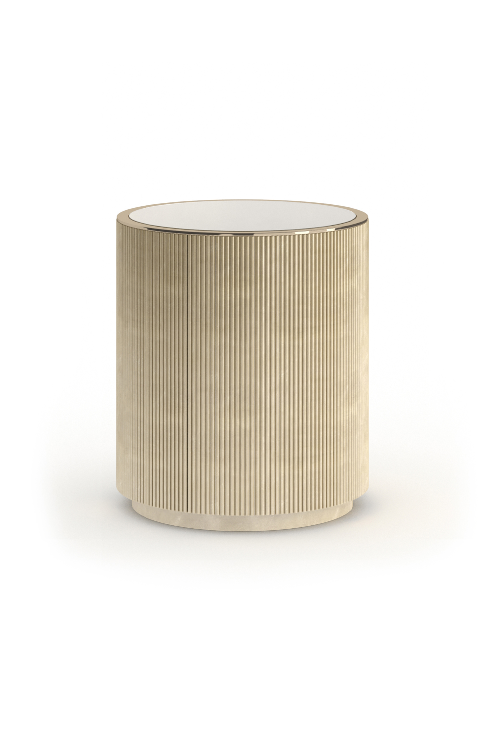   Glass Top Barrel End Table | Oroa.com