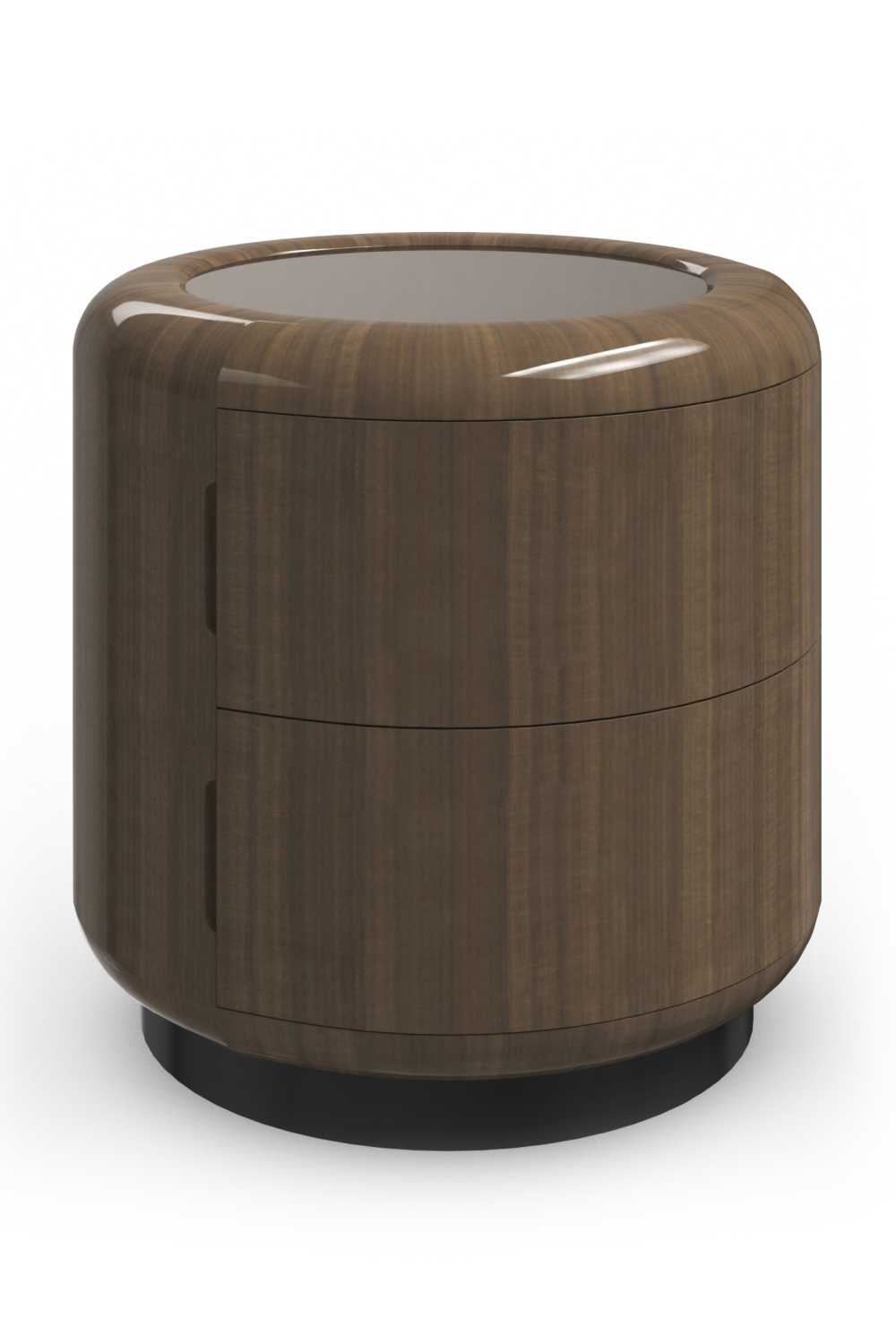   2-Drawer Round Side Table | Oroa.com