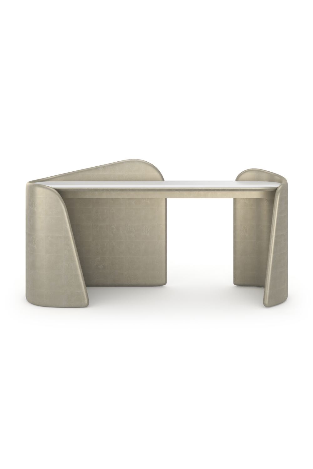   Oval Frosted Glass Console | Oroa.com