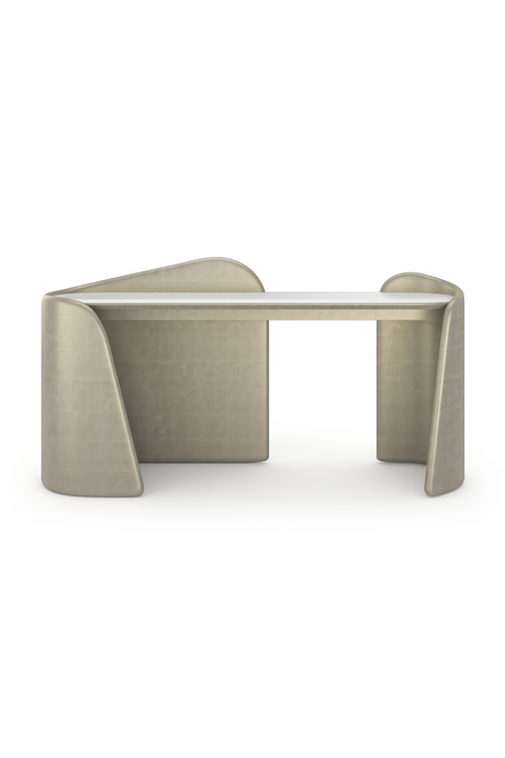   Oval Frosted Glass Console | Oroa.com