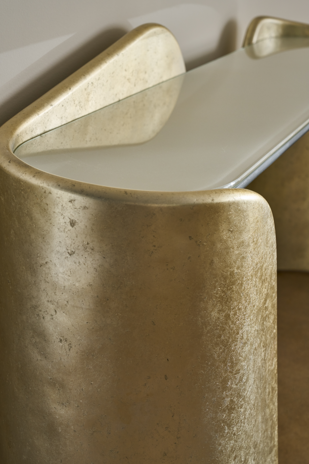   Oval Frosted Glass Console | Oroa.com