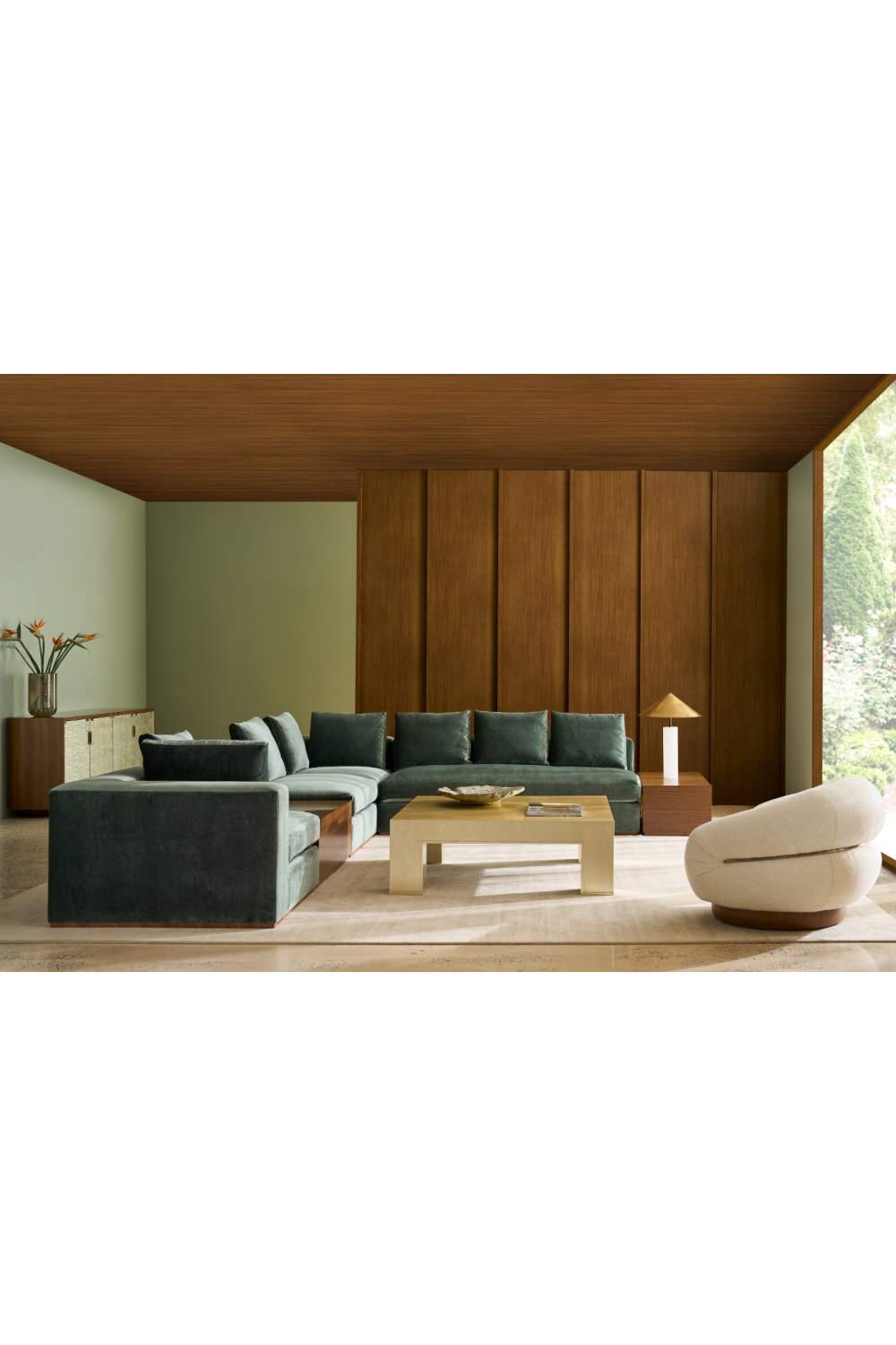   Textured Glass 4-Door Sideboard | Oroa.com