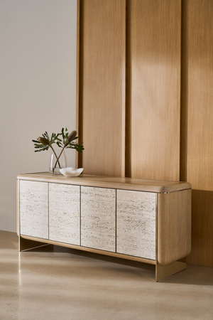   Travertine 4-Door Sideboard | Oroa.com