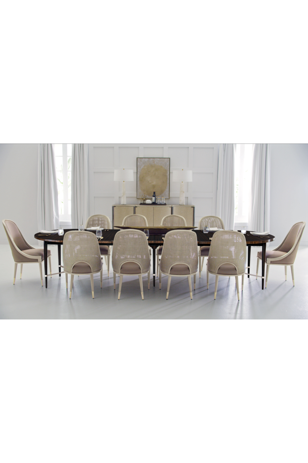   Curved Glass 4-Door Sideboard | Oroa.com
