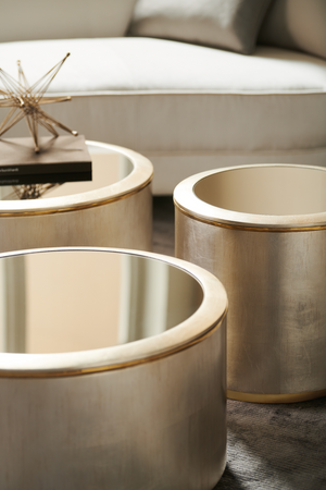   Gold Round Coffee Table | Oroa.com