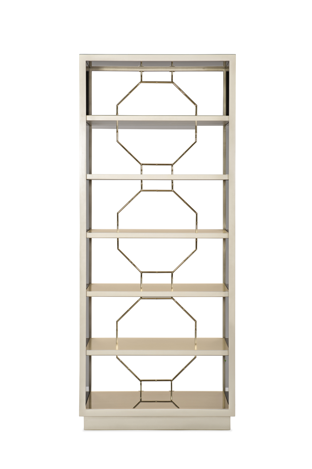  Taupe Metallic Modern Shelf | Oroa.com