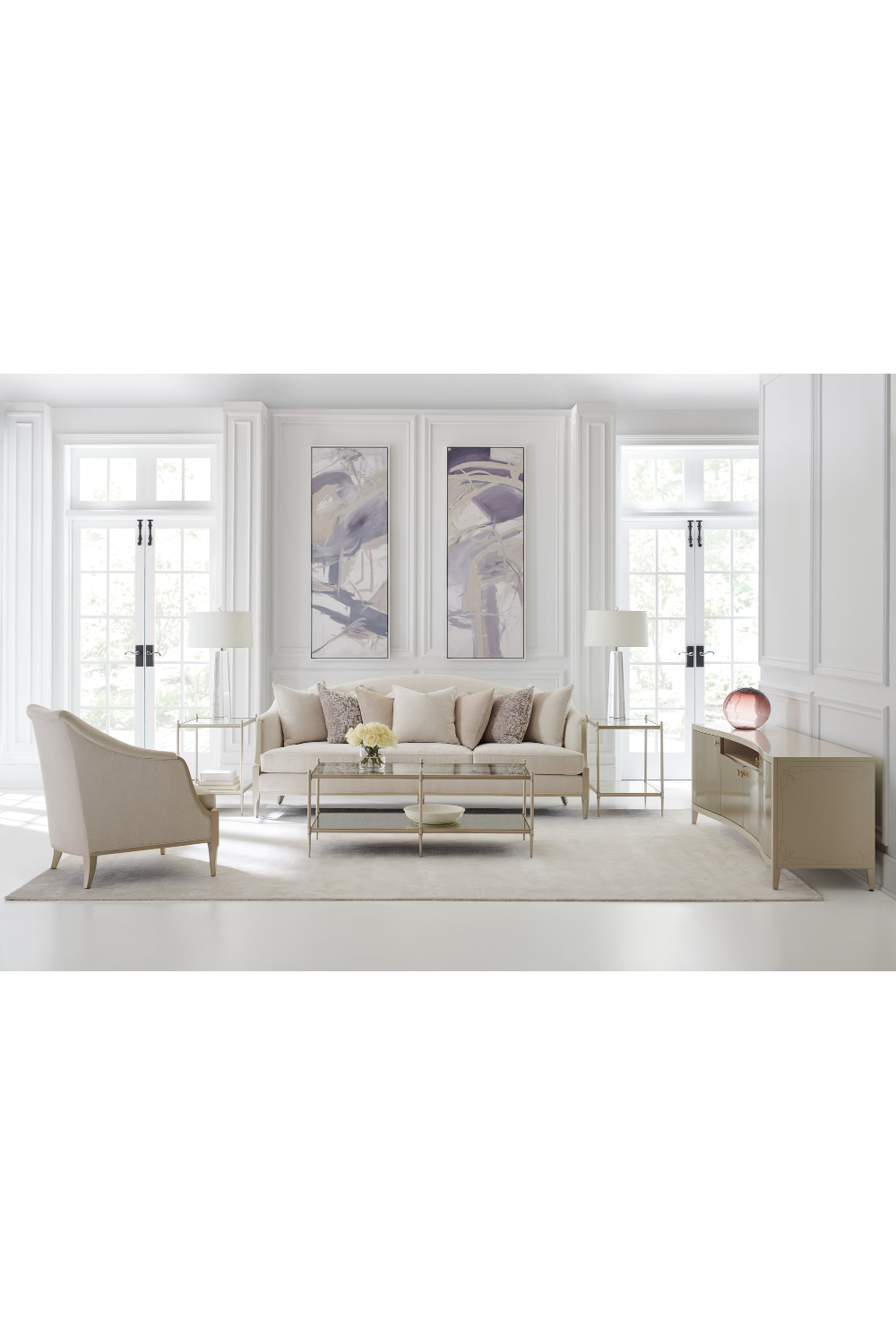  Silver Modern Media Cabinet | Oroa.com