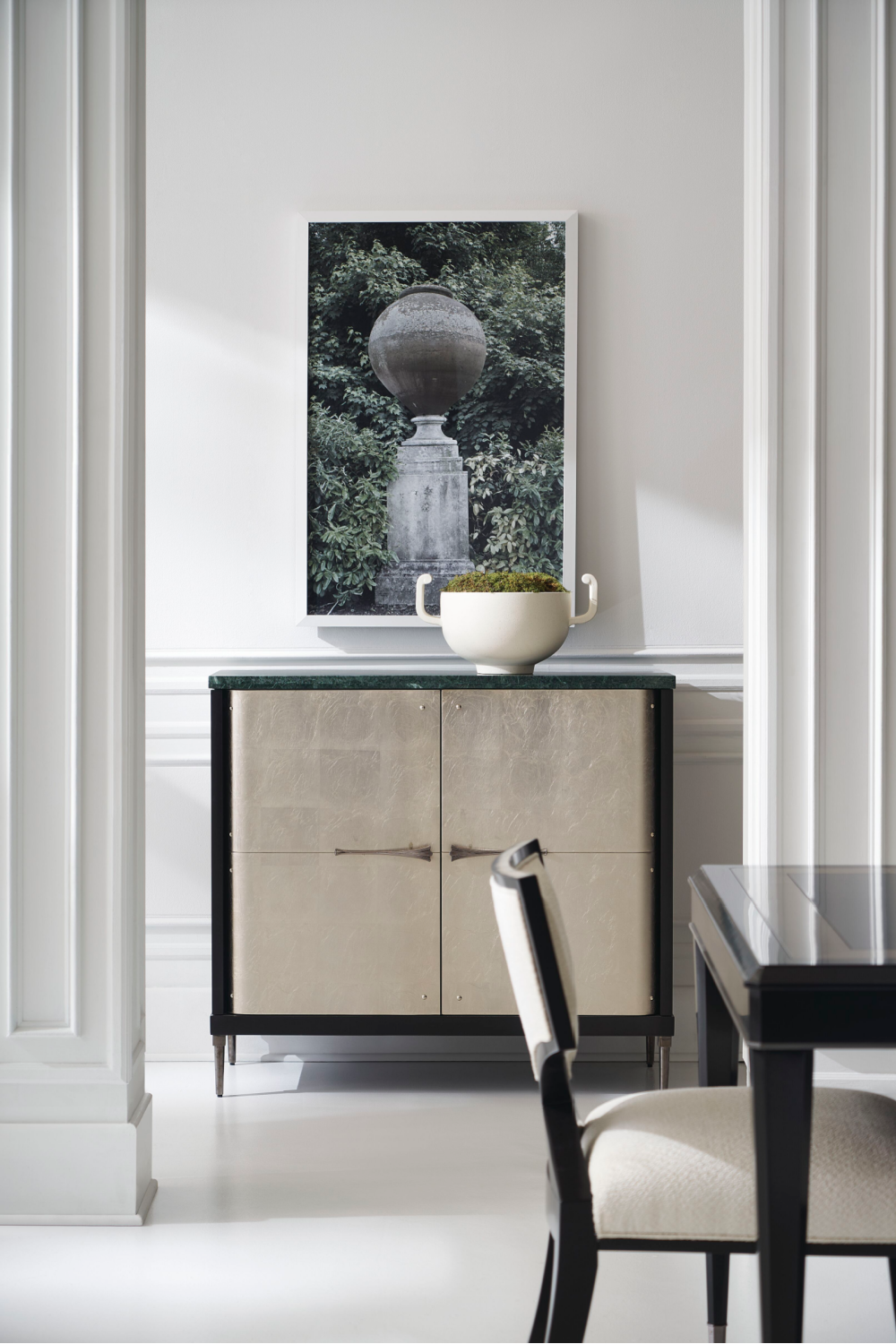   Ivory Chenille Dining Chair | Oroa.com