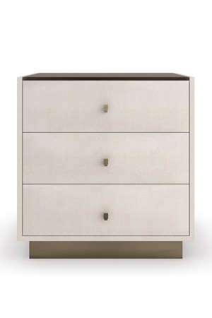   Cream 3-Drawer Nightstand | Oroa.com