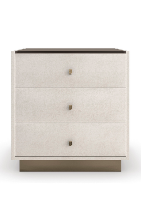   Cream 3-Drawer Nightstand | Oroa.com
