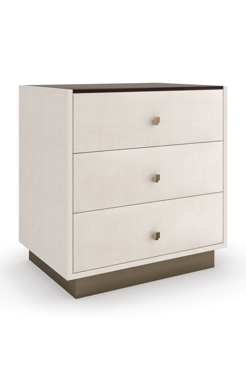  Cream 3-Drawer Nightstand | Oroa.com
