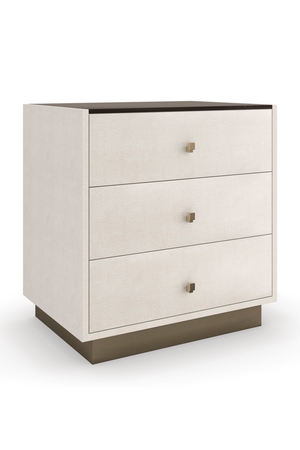   Cream 3-Drawer Nightstand | Oroa.com