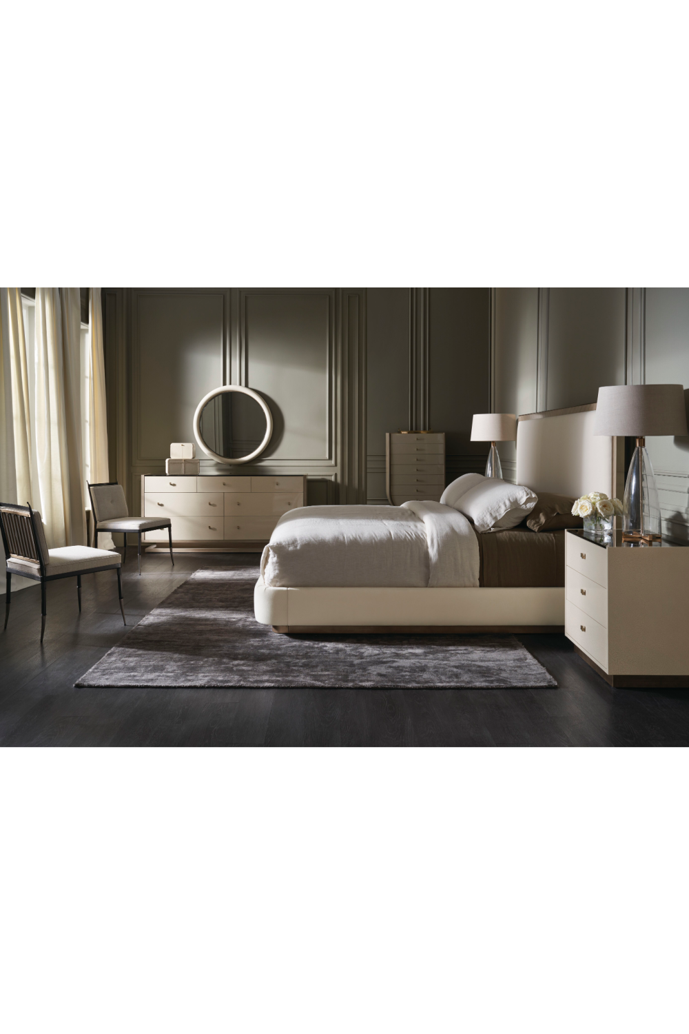   Cream 3-Drawer Nightstand | Oroa.com
