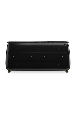   Black 8-Drawer Curved Dresser | Oroa.com