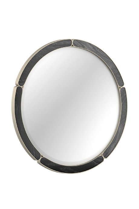   Black Stone Round Mirror | Oroa.com