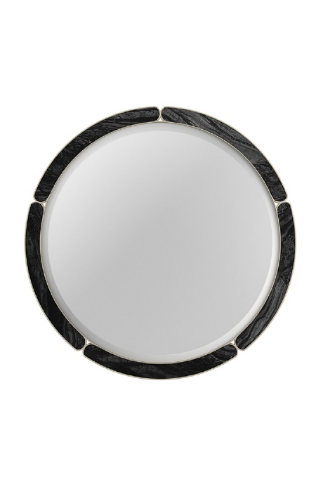   Black Stone Round Mirror | Oroa.com