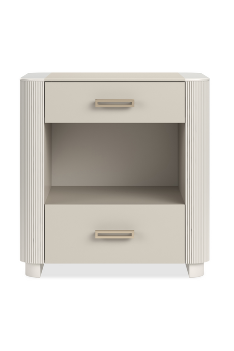   White 2-Drawer Nightstand | Oroa.com