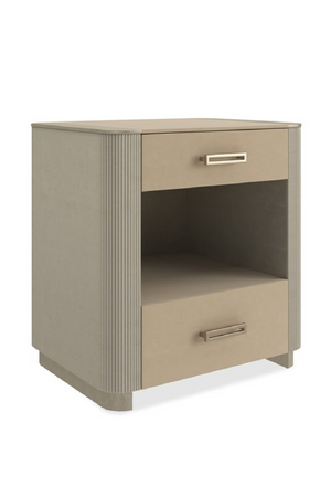   Fluted Sides 2-Drawer Nightstand S | Oroa.com