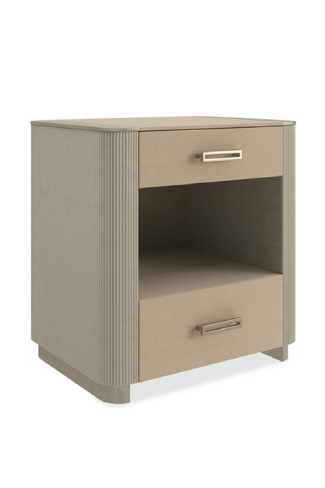   Fluted Sides 2-Drawer Nightstand S | Oroa.com
