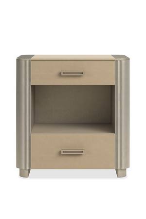   Fluted Sides 2-Drawer Nightstand S | Oroa.com
