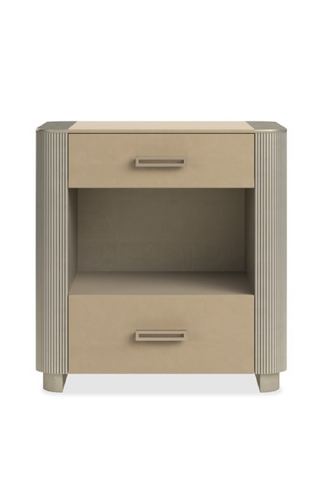   Fluted Sides 2-Drawer Nightstand S | Oroa.com