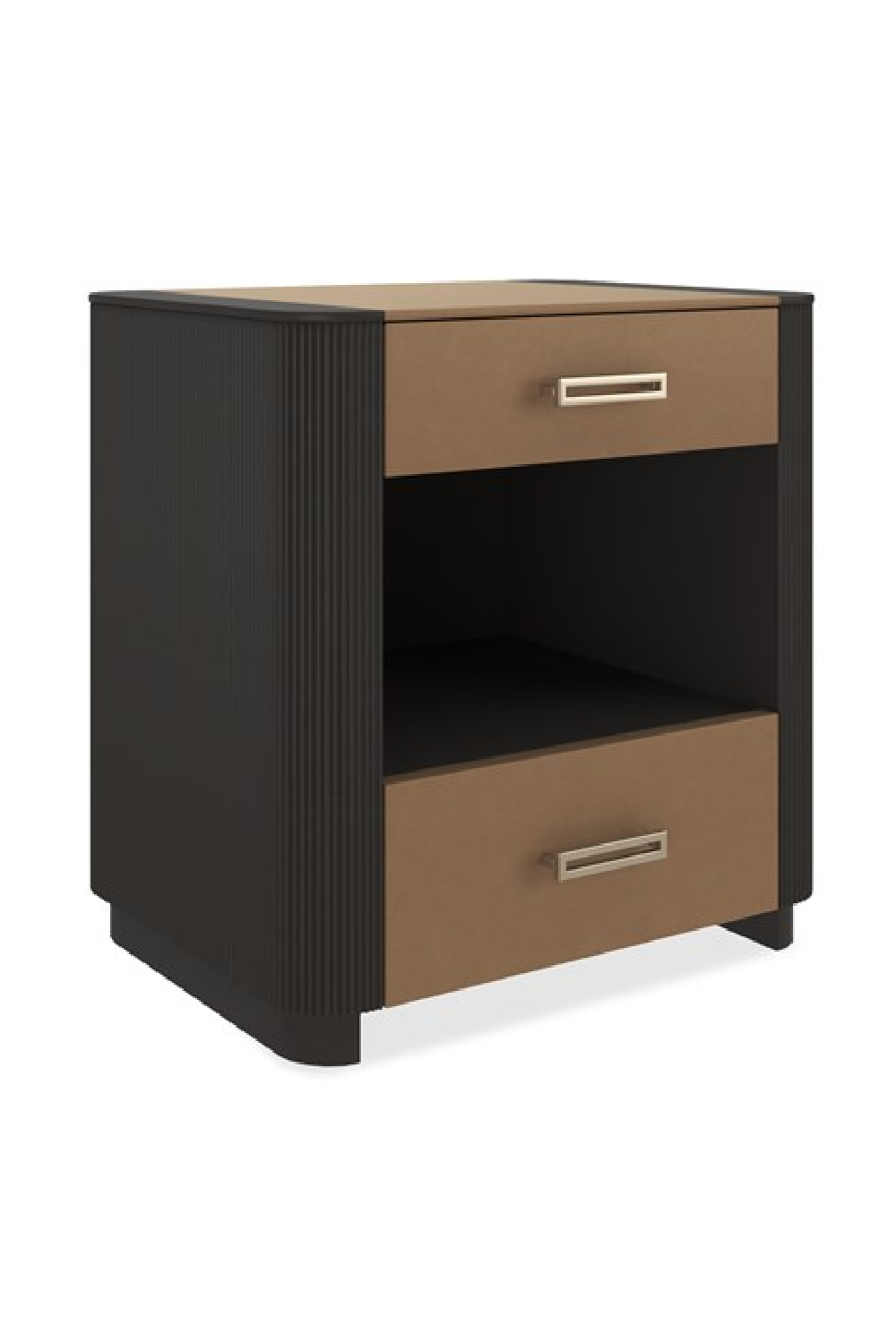   Fluted Sides 2-Drawer Nightstand S | Oroa.com