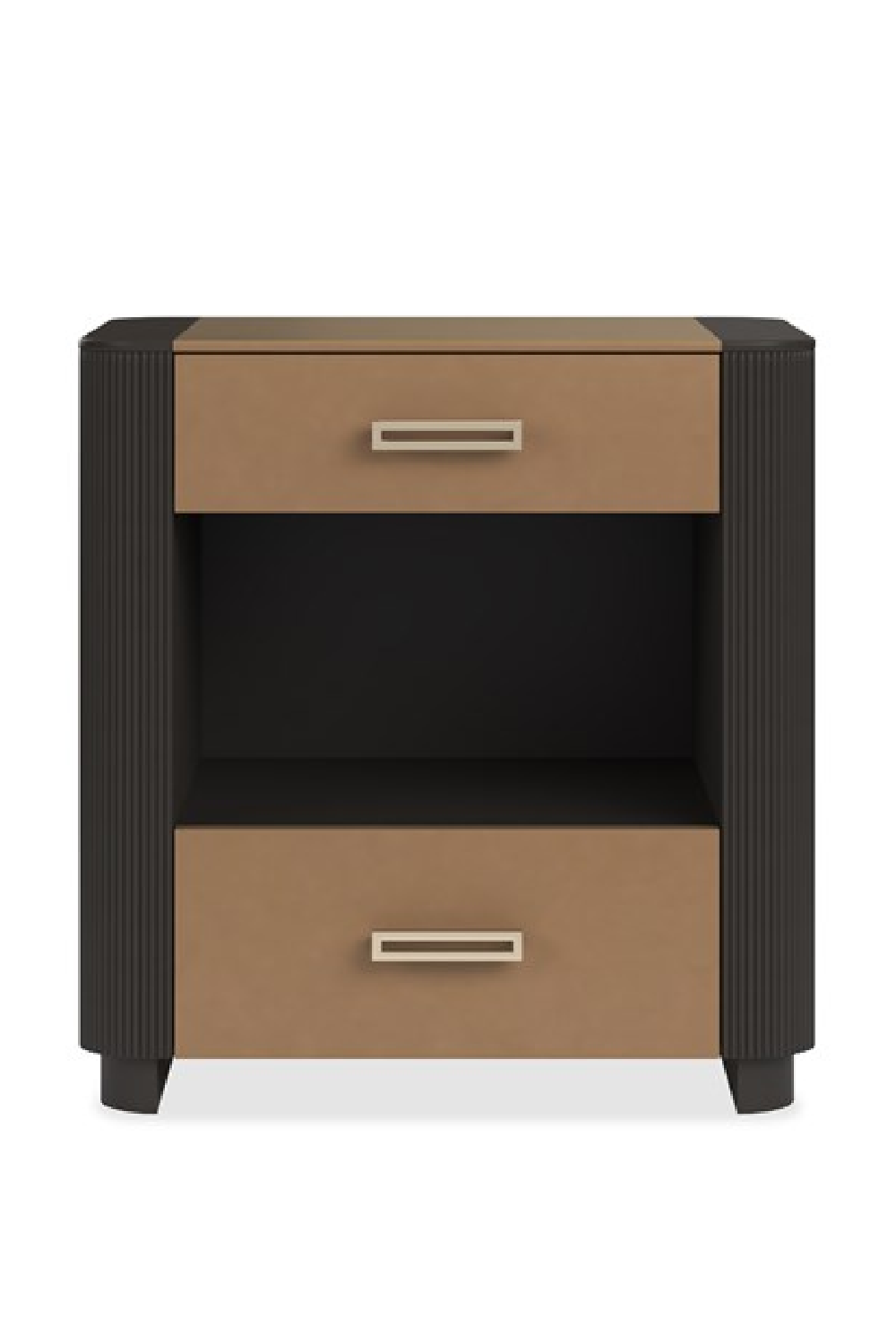   Fluted Sides 2-Drawer Nightstand S | Oroa.com