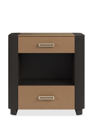   Fluted Sides 2-Drawer Nightstand S | Oroa.com