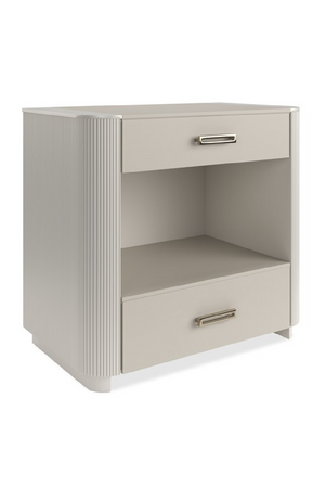   Fluted Sides 2-Drawer Nightstand L | Oroa.com