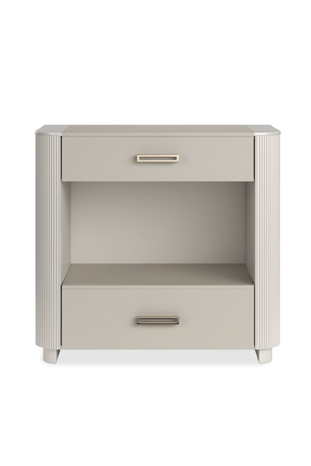   Fluted Sides 2-Drawer Nightstand L | Oroa.com