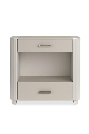   Fluted Sides 2-Drawer Nightstand L | Oroa.com