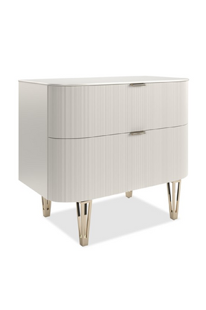   Birch Reeded 2-Drawer Nightstand | Oroa.com