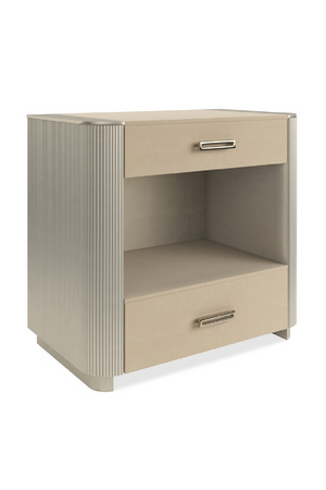   Fluted Sides 2-Drawer Nightstand L | Oroa.com