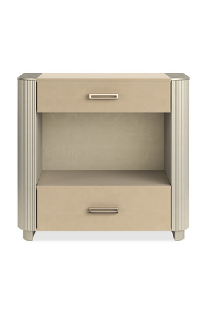   Fluted Sides 2-Drawer Nightstand L | Oroa.com