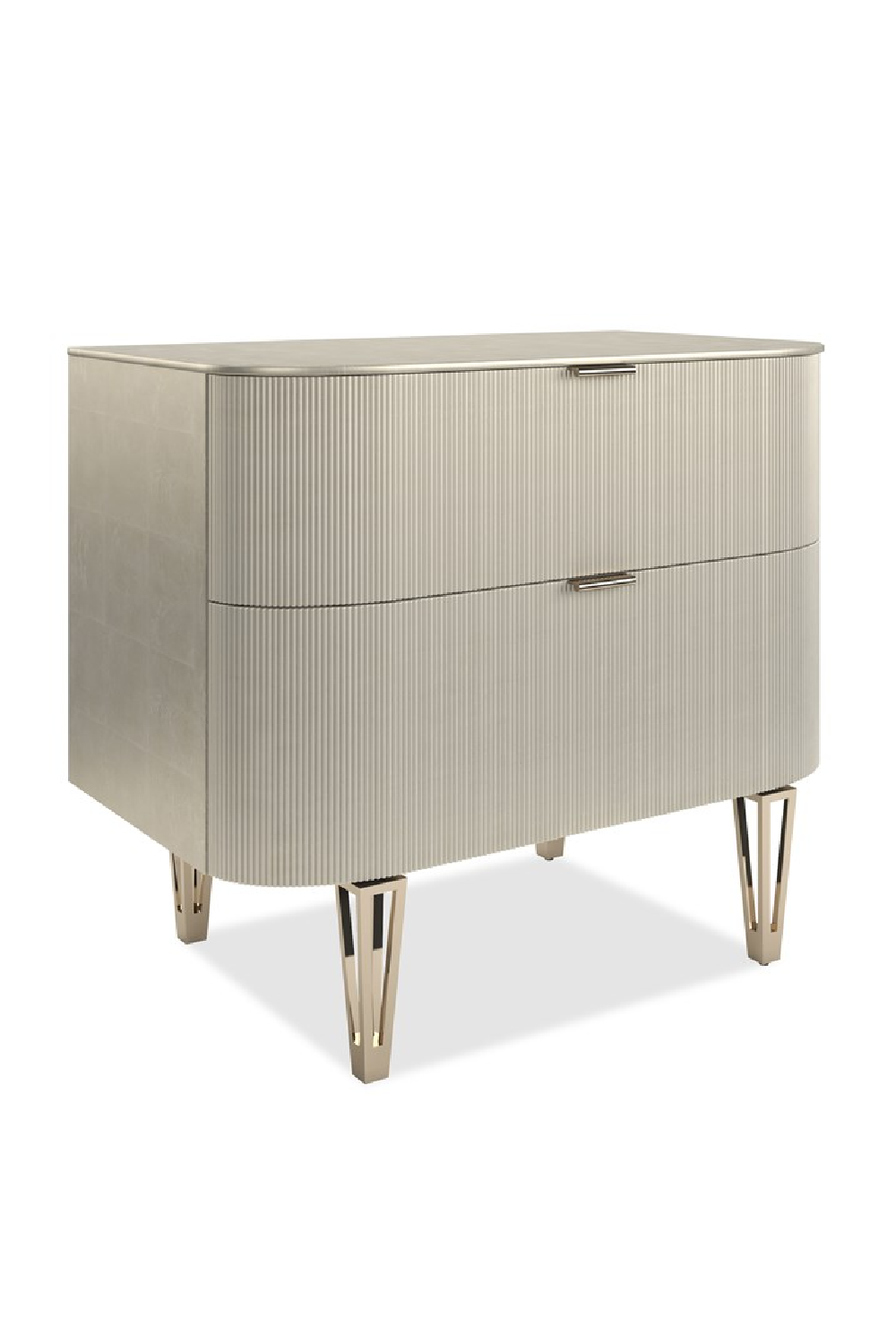   Birch Reeded 2-Drawer Nightstand | Oroa.com